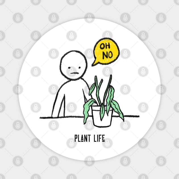 Plant Life Funny Simple Cartoon Magnet by Always Growing Boutique